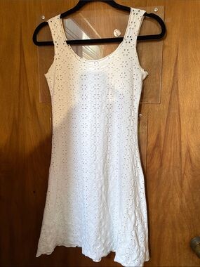 Haystacks White Eyelet Tank Dress - Lightweight Summer Dress